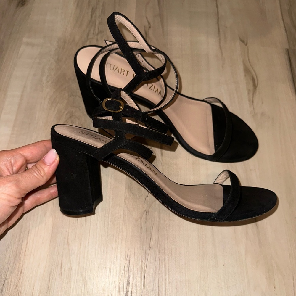 STUART WEITZMAN strappy block heel